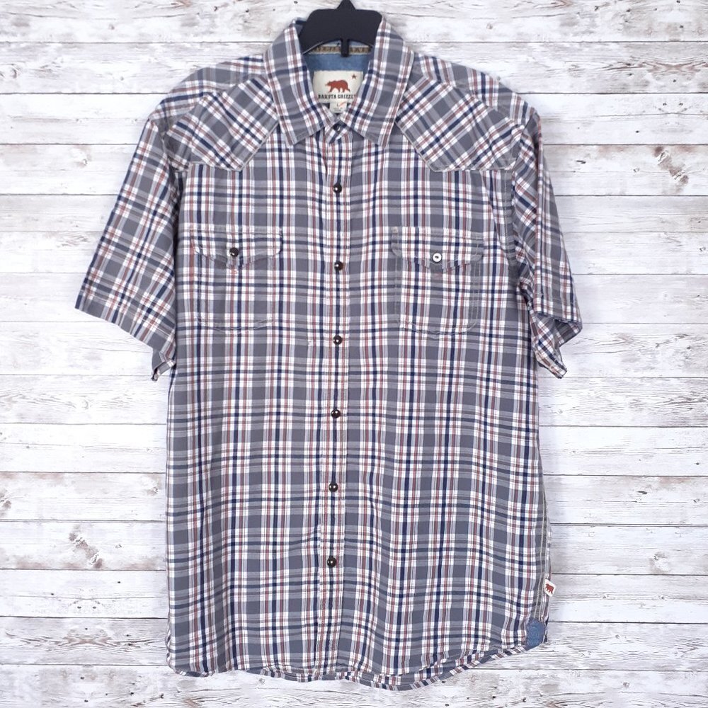 Dakota Grizzly Snap Front Shirt L Plaid 706